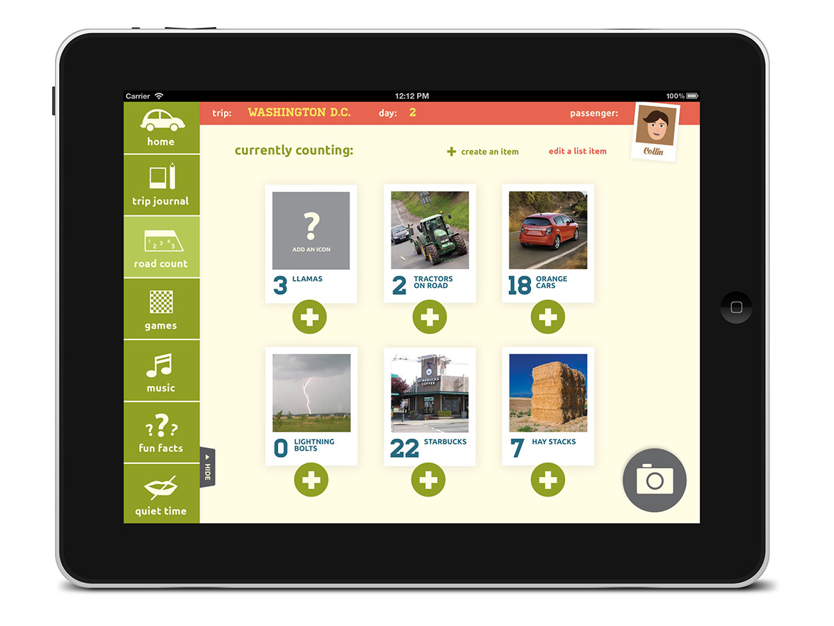 Along for The Ride count suggestions screen