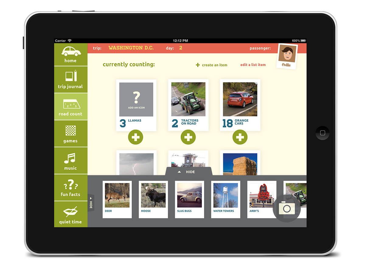 Along for The Ride count screen