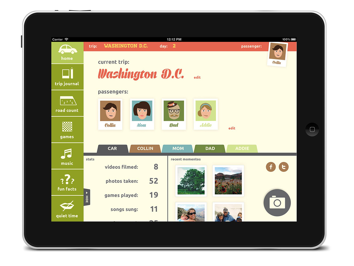 Along for The Ride home screen