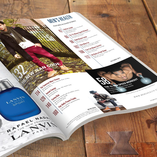 Men's Health table of contents