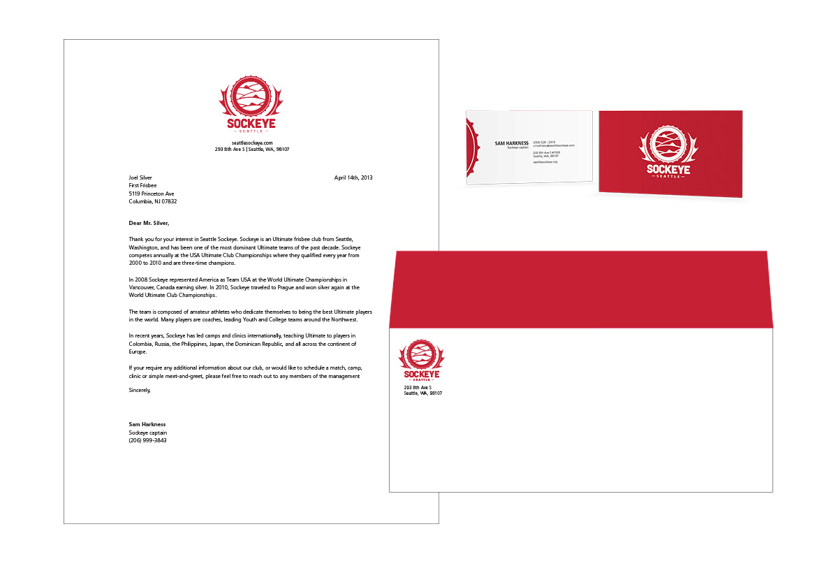 Seattle Sockeye branding pieces